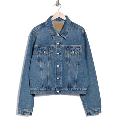 Re/done The Mel Trucker Denim Jacket In Blue