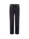 Re/done The Ollie Denim Five Pocket Trousers In Black