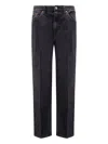 Re/done The Ollie Denim Five Pocket Trousers In Black