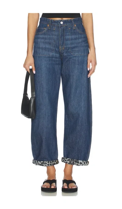 Re/done The Rewind Barrel Jean In Blue