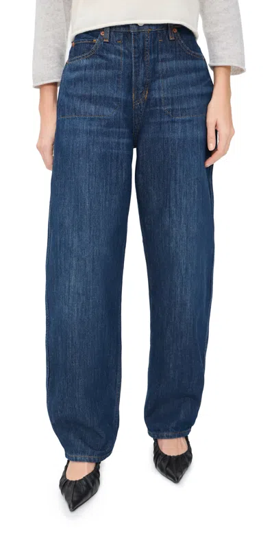 Re/done The Rewind Jeans Dk Santa Cruz Cheetah In Blue