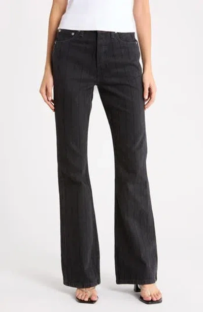 Re/done The Riding High Waist Flare Leg Jeans In Black