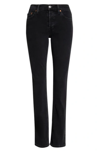 Re/done The Slim Cigarette Jeans In Black