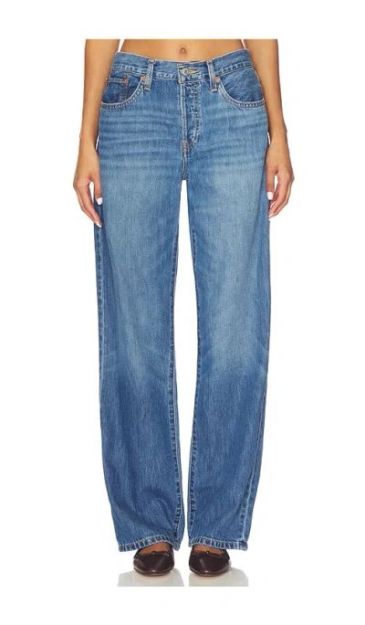 Re/done The Thrasher Wide Leg Jeans In Blue
