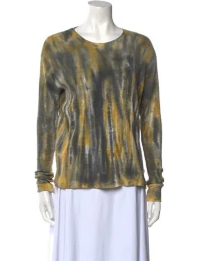 Pre-owned Re/done Tie-dye Print Crew Neck Sweater In Gray