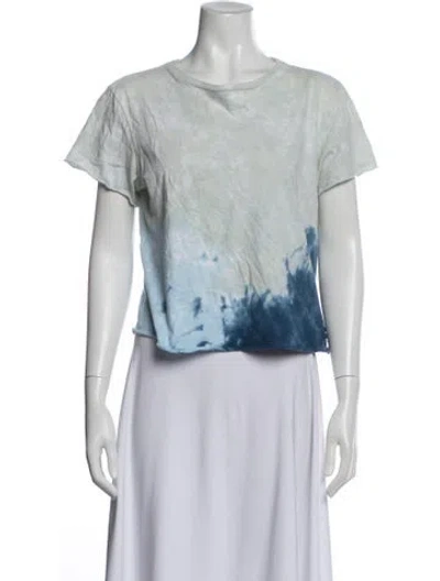 Pre-owned Re/done Tie-dye Print Crew Neck T-shirt In Blue