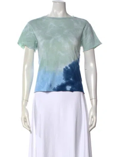 Pre-owned Re/done Tie-dye Print Crew Neck T-shirt In Blue