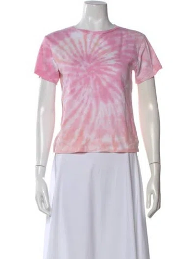 Pre-owned Re/done Tie-dye Print Crew Neck T-shirt In Pink