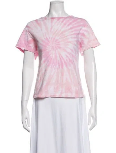Pre-owned Re/done Tie-dye Print Crew Neck T-shirt In White