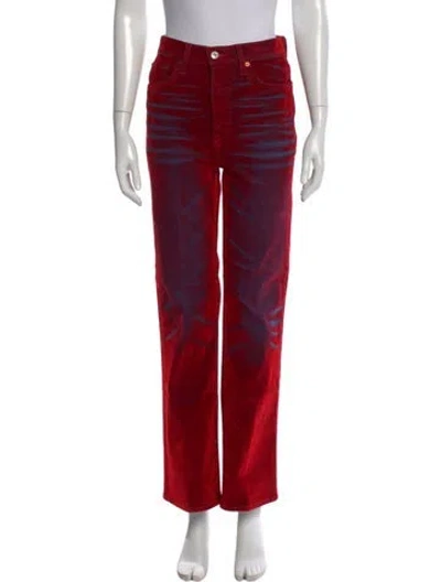 Pre-owned Re/done Tie-dye Print Straight Leg Pants In Neutral