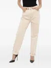 Re/done Topstitching Five-pocket Jeans In Multi