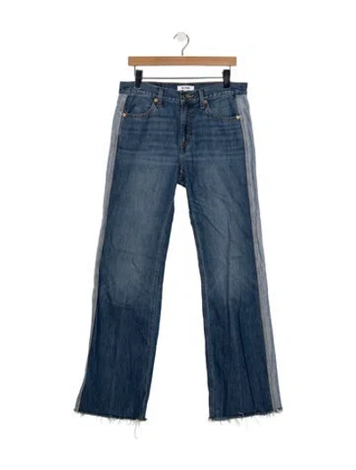Pre-owned Re/done Track Californian Straight Leg Jeans In Blue