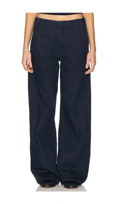 Re/done Trouser Wide Leg Jeans In Cross Hatch Rinse