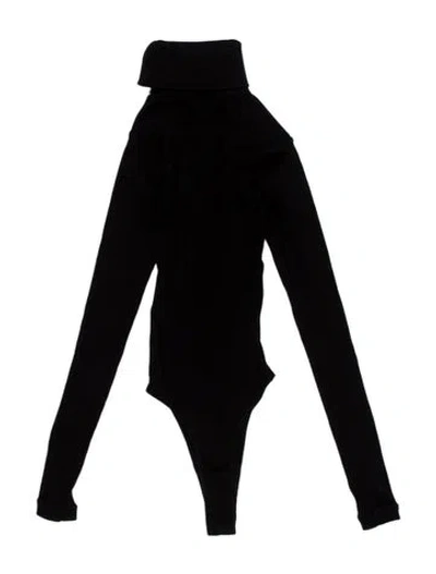 Pre-owned Re/done Turtleneck Long Sleeve Bodysuit In Black