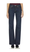 Re/done Twisted Mid Rise Bootcut Jeans In Blue