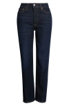 Re/done Twisted Stove Pipe Jeans In Blue