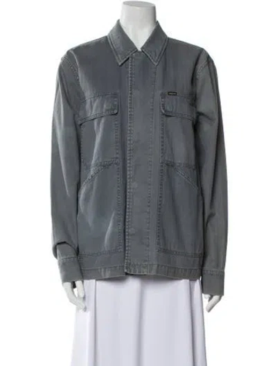 Pre-owned Re/done Utility Jacket In Blue