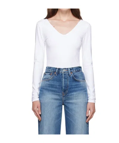 Re/done V Neck Bodysuit