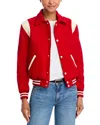 Re/done Varsity Jacket In Red