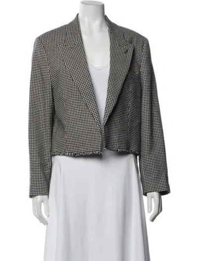 Pre-owned Re/done Virgin Wool Houndstooth Print Blazer In Multicolor