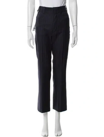 Pre-owned Re/done Virgin Wool Straight Leg Pants In Blue