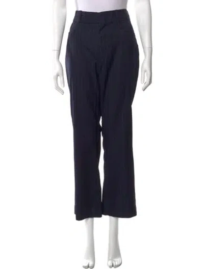 Pre-owned Re/done Virgin Wool Straight Leg Pants In Blue