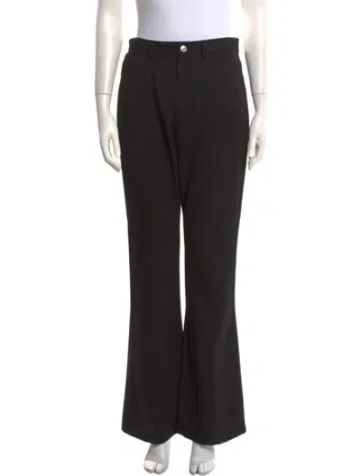 Pre-owned Re/done Virgin Wool Wide Leg Pants In Black