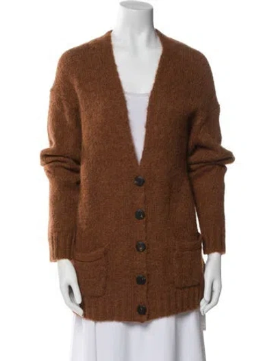 Pre-owned Re/done V-neck Sweater In Brown