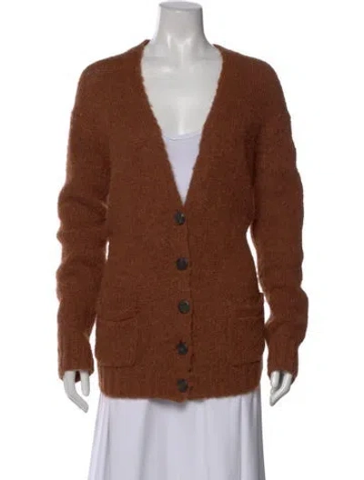 Pre-owned Re/done V-neck Sweater In Brown