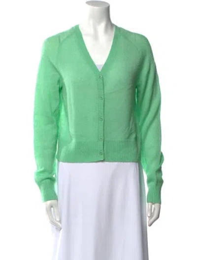 Pre-owned Re/done V-neck Sweater In Green