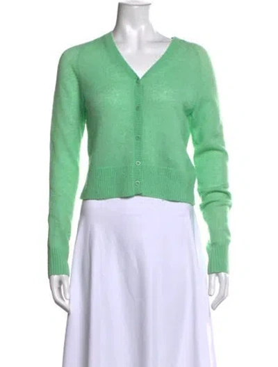 Pre-owned Re/done V-neck Sweater In Green