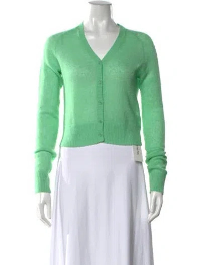 Pre-owned Re/done V-neck Sweater In Green