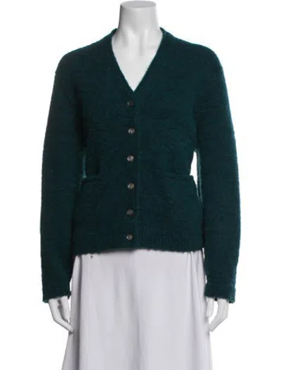 Pre-owned Re/done V-neck Sweater In Green