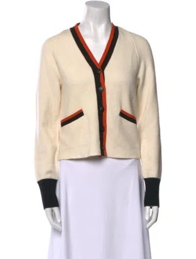 Pre-owned Re/done V-neck Sweater In Neutral