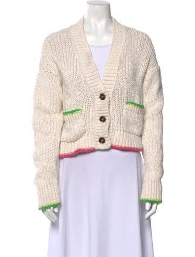 Pre-owned Re/done V-neck Sweater In Neutral