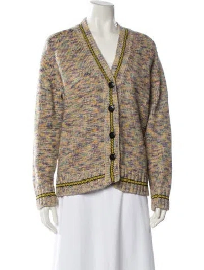 Pre-owned Re/done V-neck Sweater In Neutral