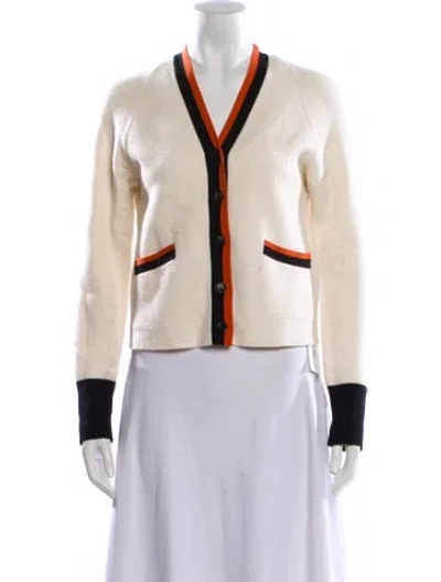 Pre-owned Re/done V-neck Sweater In Neutral