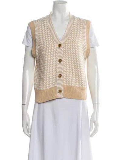 Pre-owned Re/done V-neck Sweater In Neutral