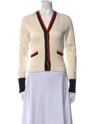 Pre-owned Re/done V-neck Sweater In Neutral
