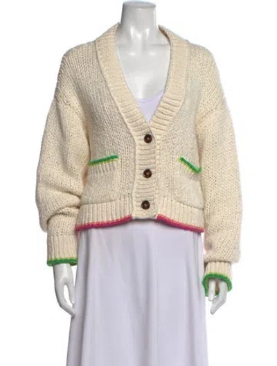 Pre-owned Re/done V-neck Sweater In Neutrals