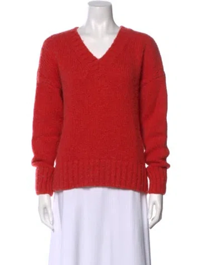 Pre-owned Re/done V-neck Sweater In Orange