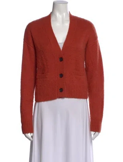 Pre-owned Re/done V-neck Sweater In Orange