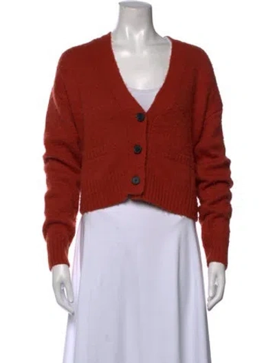 Pre-owned Re/done V-neck Sweater In Orange