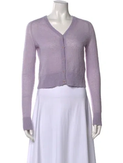 Pre-owned Re/done V-neck Sweater In Purple