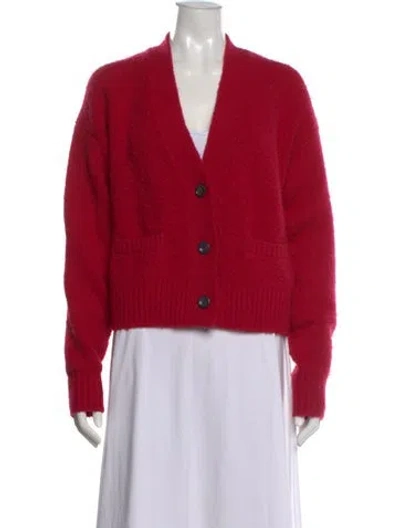 Pre-owned Re/done V-neck Sweater In Red