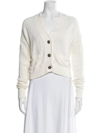 Pre-owned Re/done V-neck Sweater In White