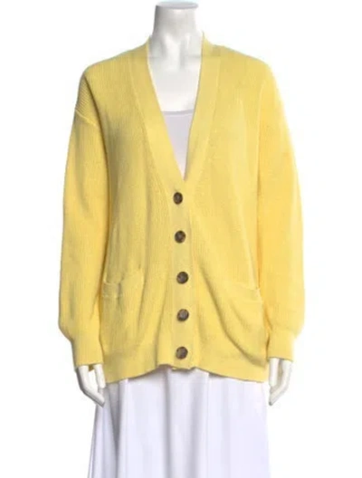 Pre-owned Re/done V-neck Sweater In Yellow