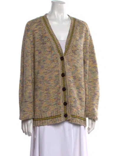 Pre-owned Re/done V-neck Sweater In Yellow