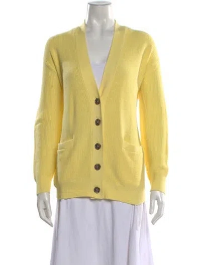 Pre-owned Re/done V-neck Sweater In Yellow
