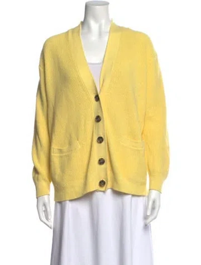 Pre-owned Re/done V-neck Sweater In Yellow